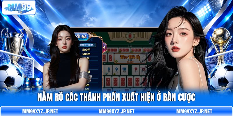Nắm rõ các thành phần xuất hiện ở bàn cược Nắm rõ các thành phần xuất hiện ở bàn cược